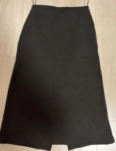 ユニクロ ナロースカート L ダークグレー