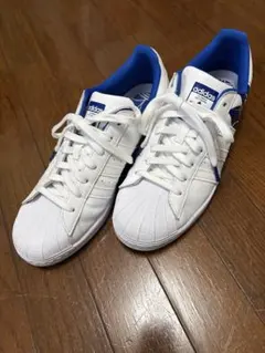美品アディダスSuperstar ホワイト/ブルー スニーカー サイズ29cm