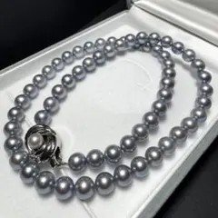 TASAKI あこや真珠 ネックレス ブルーグレー 7.0mm 43.5cm