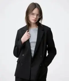 【即日発送】gu♡今季新作ダブルブレストジャケットZ ブラック