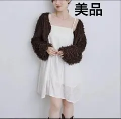 【美品】カスタネ kastane パッチワークコットンキャミワンピース