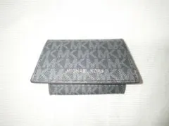 MICHAEL KORS 名刺入れ グレー レザー