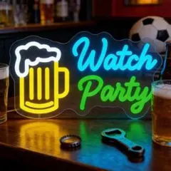 やっぱりビールだ❕ 最安値ウオッチパーティー ネオンサインLED アメリカン雑貨