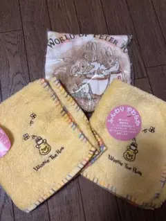 【新品未使用品】プーさん&ピーターラビットのタオル 3枚セット