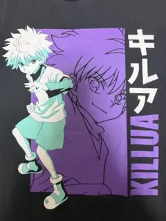 HUNTER×HUNTER キルア Tシャツ 黒 アニメ キャラクター 半袖T