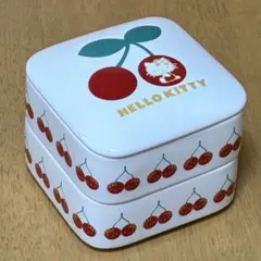 Hello kitty 陶器 重箱 2段式 さくらんぼ柄のサムネイル