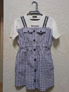 美品★RICHMIX チェック柄 半袖ワンピース 140のサムネイル