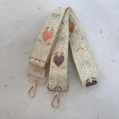 3047 インド刺繍リボン　スマホショルダーストラップ