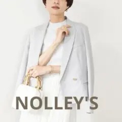 ノーリーズNOLLEY'S ウォッシャブルドライシャンブレーショートジャケット