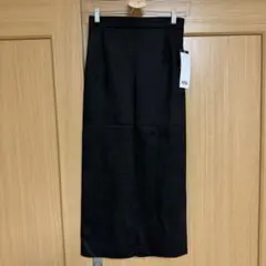 新品タグ付きAZUL by moussyスエード風黒のロングタイトスカートS