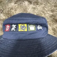 oldStussy ネイビー バケットハット