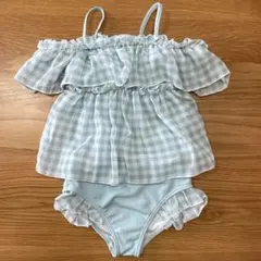 【ブランシェス】オフショルダー水着 90センチ