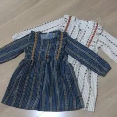 キッズ　ワンピース　お揃い　秋冬　110 120