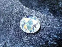 モアサナイト フラットローズカット 1.0CT 6.5mm 無色透明 ルース
