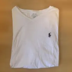 Polo Ralph Lauren Lサイズ　ホワイト Vネック Tシャツ　半袖