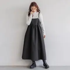 エンボスキャミワンピース （Black）　coca