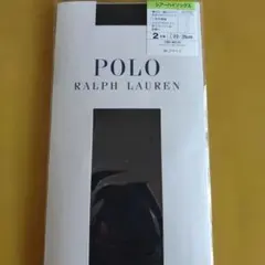 POLO RALPH LAUREN シアーハイソックス 22〜25cm黒★1足組