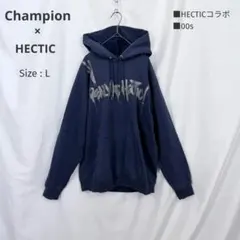 Champion HECTIC コラボ パーカー L チャンピオン ブルー 00 - メルカリ