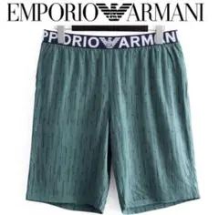 「エンポリオアルマーニ」新品 ストレッチ ロゴ総柄ショートパンツ M(日本L)のサムネイル