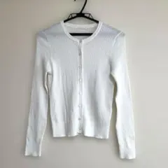 GU ジーユー　長袖　トップス　カーディガン　白　Sサイズ