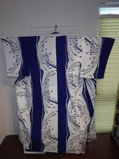 美品　洗える着物　小紋　単衣