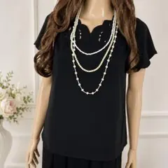 MISCH MASCH ミッシュマッシュ ♡キラキラビジュー×パール花トップスのサムネイル