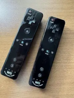 【動作確認・除菌済み】Wiiリモコンブラック2個セット モーションプラス