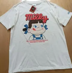 新品　ペコちゃん milky 不二家 ミルキー T シャツ　LL　サンリオのサムネイル