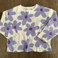 ZARAベビー　長袖Tシャツ　紫　花柄　86cm