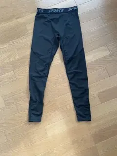 ブラックタイツ XS ウエストバンド SPORTS