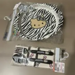 ハローキティ プレート＆スプーンフォークセット 新品　しまむら　ギャル　ゼブラのサムネイル