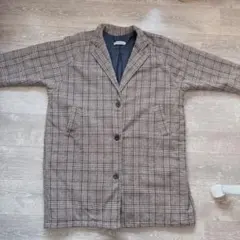 【即購入可✨】チェック柄 チェスターコート