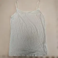 ユニクロ　ドット柄　ホワイト　キャミソール 　Mサイズ