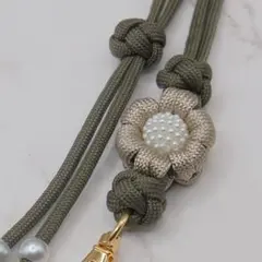 ハンドメイド ストラップ スマホ ショルダー パラコード 花x1 SH233
