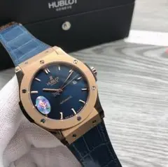 Hublot 自動巻き 腕時計 青色ダイヤル