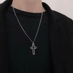 十字架 ゴシッククロス ネックレス シルバー y2k グランジ