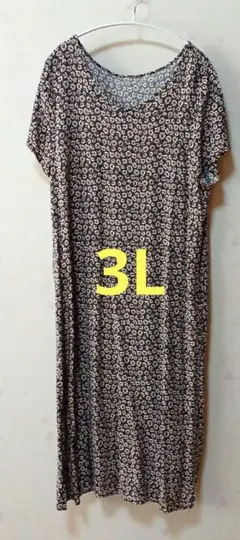 3L☆花柄ロングワンピース☆大きいサイズ