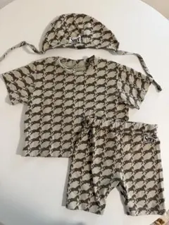 Semon カウ柄ベビー服セット スタイ ボンネット ブルマ - メルカリ