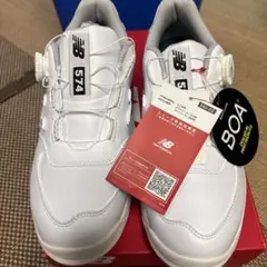 【値下げ】ニューバランス574ゴルフシューズ BOA搭載　オールホワイト