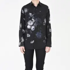 美品 CABaN シルクツイル HARVEST レギュラーカラーシャツ フルーツ