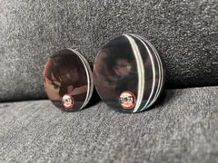 レア　虹色　アニメーション　缶バッジ　2個セット　時透無一郎　受注生産品