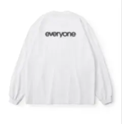 everyone ぼかし logo 前橋限定 Tシャツ L/S white XL