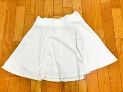 栗*う様 ホワイト フレアスカート ミニスカート 膝丈 Lサイズ .·*