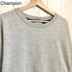 Champion グレー クルーネック スウェット チャンピオン/no111