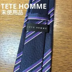 【未使用品】TETE HOMME テットオム 紺ネクタイのサムネイル