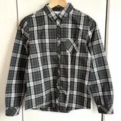 earth music&ecology シャツ チェック グリーン レッド M