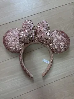 ディズニー ミニー スパンコール ピンク カチューシャ