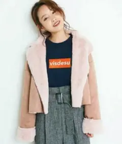 【匿名配送】【VIS】高橋愛 ピンクムートン ジャケット