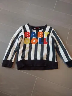 BABY DOLL ストライプ トレーナー 100