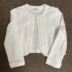familiarボレロカーディガン白　120